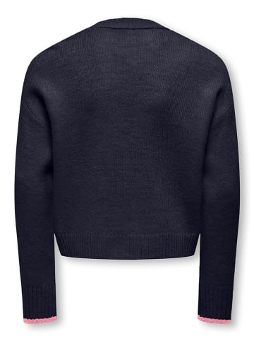 KIDS ONLY Sweter "Amour" w kolorze granatowo-jasnoróżowym