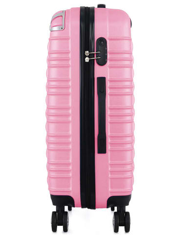 Canadian Peak 3-delige hardcase-trolleyset "Sourcingeak" lichtroze