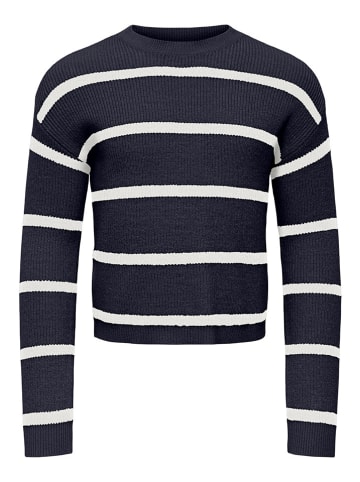 KIDS ONLY Sweter "Franca Life" w kolorze granatowo-białym