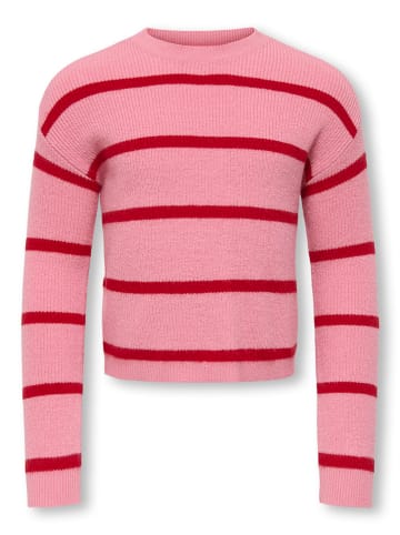KIDS ONLY Sweter "Franca Life" w kolorze jasnoróżowo-czerwonym