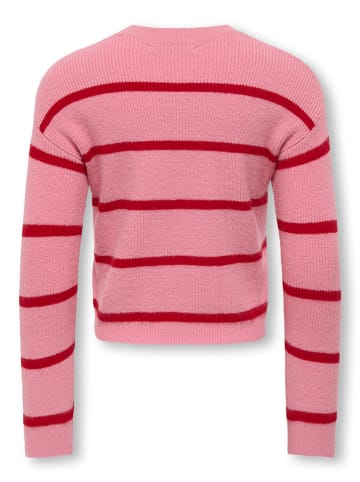 KIDS ONLY Sweter "Franca Life" w kolorze jasnoróżowo-czerwonym