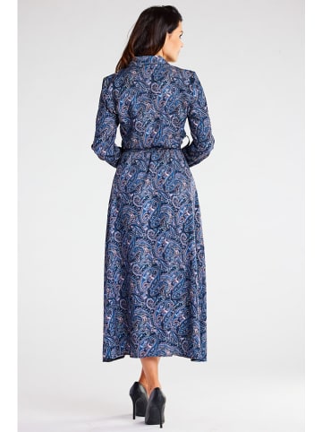 Awama Kleid in Blau/ Weiß/ Lila
