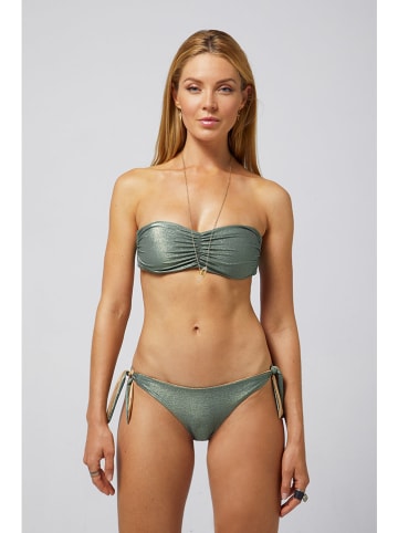 Beliza Bikini-Oberteil "Julie" in Gold/ Grün
