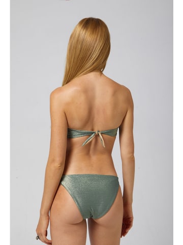 Beliza Bikini-Oberteil "Julie" in Gold/ Grün