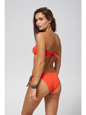 Beliza Bikini-Oberteil "Julie" in Orange/ Silber
