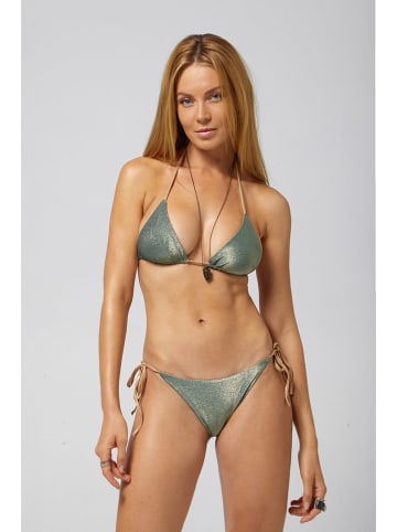 Beliza Bikini-Oberteil "Kate" in Silber/ Beige