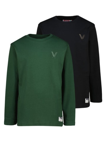 Vingino 2-delige set: longsleeves groen/zwart