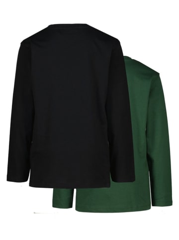 Vingino 2-delige set: longsleeves groen/zwart