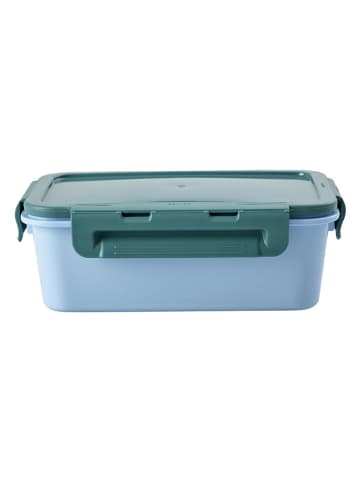 Rice Lunchbox lichtblauw/groen - (B)21 x (H)7,5 x (D)14 cm
