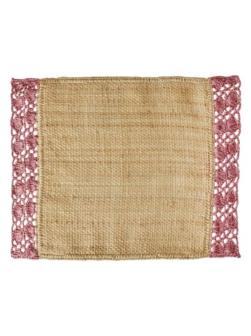 Rice Tischset in Beige/ Rosa - (L)32 x (B)44 cm