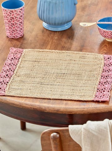 Rice Tischset in Beige/ Rosa - (L)32 x (B)44 cm