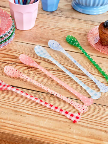 Rice 6-delige set: latte-macchiatolepels meerkleurig - (L)23 cm