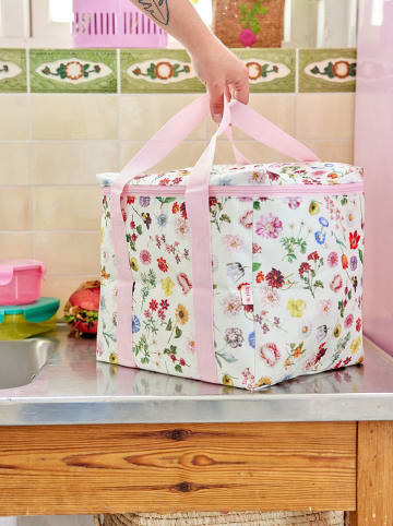 Rice Koeltas crème/lichtroze/meerkleurig - (B)25 x (H)30 x (D)27 cm