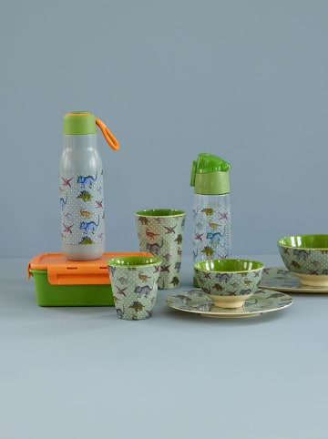 Rice Lunchbox in Grün/ Orange - (B)21 x (H)7,5 x (T)14 cm