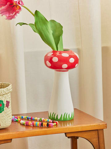 Rice Vaas rood/crème - (H)30 x Ø 15 cm