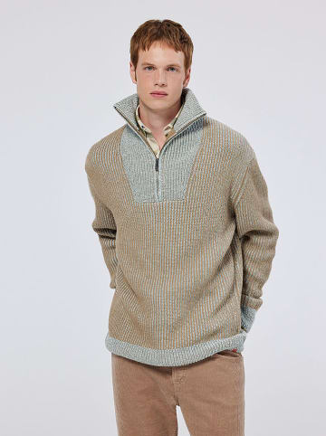 Scotch & Soda Sweter w kolorze beżowo-szarym