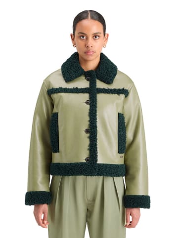 Scotch & Soda Hemdjacke in Oliv/ Schwarz