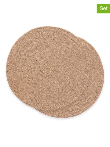 GAMUSI 2er-Set: Tischsets "Araya" in Beige