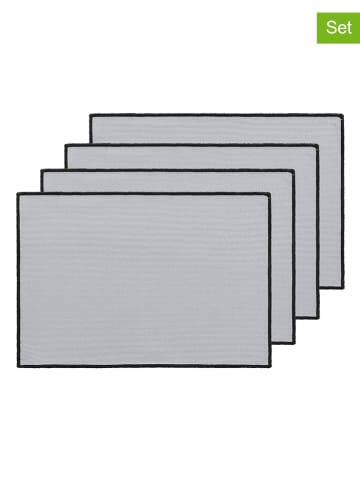 GAMUSI 4-delige set: placemats "Sabler" lichtgrijs