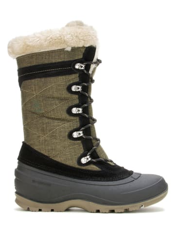 Kamik Leder-Winterstiefel "Snovalley 4" in Khaki/ Grau