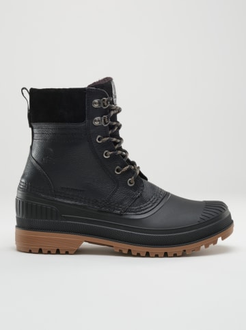 Kamik Leder-Winterstiefel "Hemlock" in Schwarz
