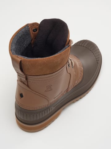 Kamik Leder-Winterstiefel "Hemlock" in Hellbraun/ Braun