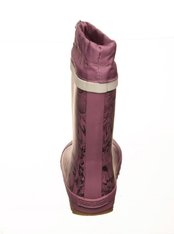 POM POM Gummistiefel in Rosa/ Schwarz