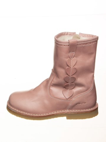 POM POM Leder-Stiefel in Rosa