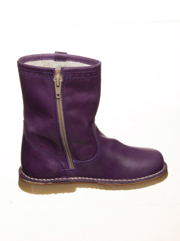 POM POM Leder-Stiefel in Lila