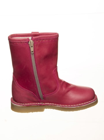 POM POM Leder-Stiefel in Pink