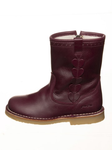POM POM Leder-Stiefel in Lila