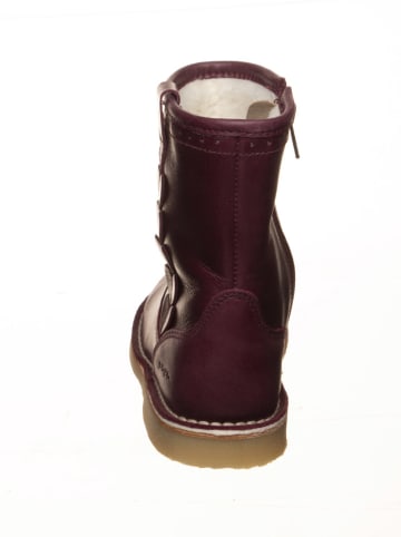 POM POM Leder-Stiefel in Lila