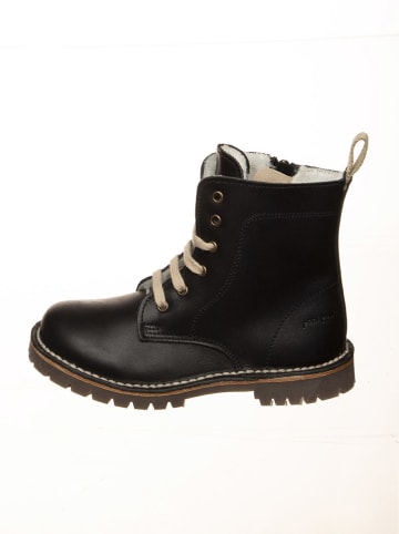 POM POM Leder-Boots in Schwarz