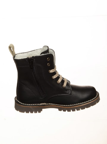 POM POM Leder-Boots in Schwarz