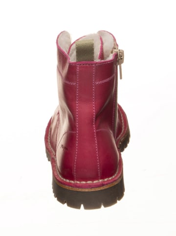 POM POM Leder-Boots in Pink