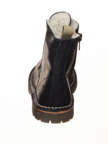 POM POM Leder-Boots in Schwarz