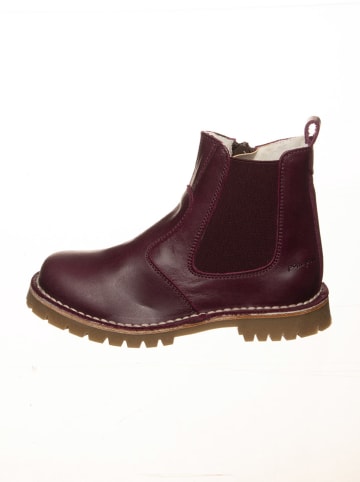 POM POM Leder-Boots in Lila