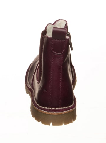POM POM Leder-Boots in Lila