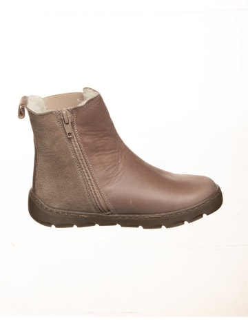 POM POM Leder-Barfußschuhe in Hellbraun