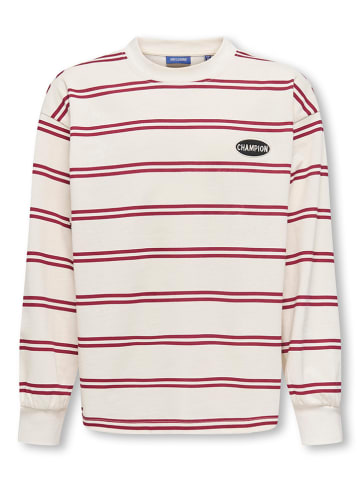 Only&Sons Sweatshirt "Andrew" in Creme/ Rot