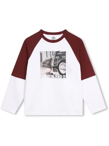 Timberland Longsleeve wit/rood