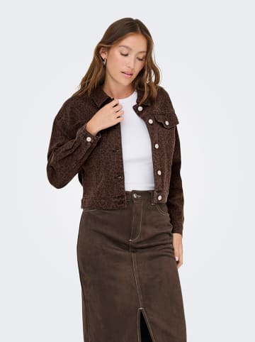 ONLY Blousejas donkerbruin/zwart