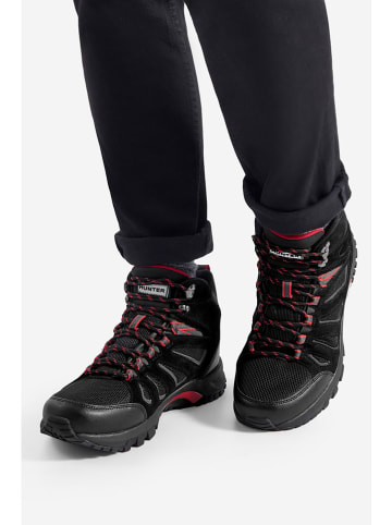 Hunter Buty trekkingowe "Mason MIid Hiker" w kolorze czarno-czerwono-szarym