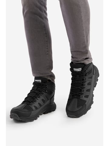 Hunter Buty trekkingowe "Peak RT Mid" w kolorze oliwkowo-czarnym