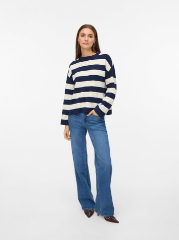 Vero Moda Sweter w kolorze granatowo-kremowym