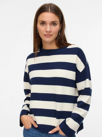 Vero Moda Sweter w kolorze granatowo-kremowym