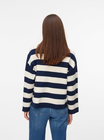Vero Moda Sweter w kolorze granatowo-kremowym