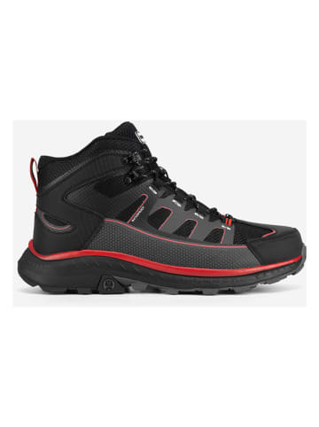Hunter Trekkingschuhe "Peak RT Mid" in Schwarz/ Grau/ Rot