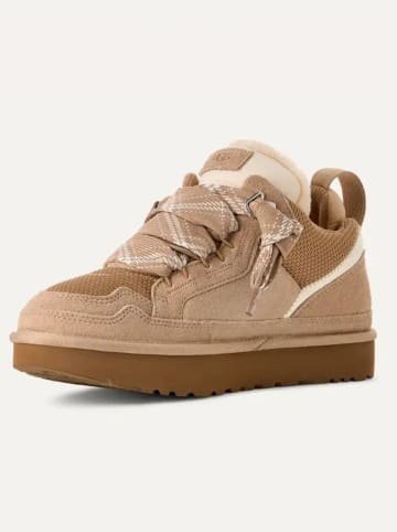 UGG Leder-Sneakers "Lowmel" in Hellbraun/ Creme