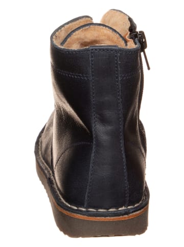 kmins Leder-Boots in Dunkelblau